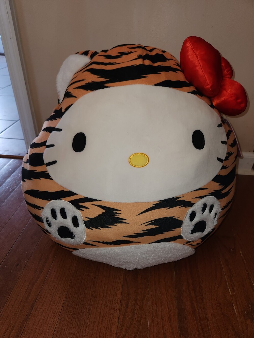 Hello Kitty Tiger Plush Pillow with Red Bow